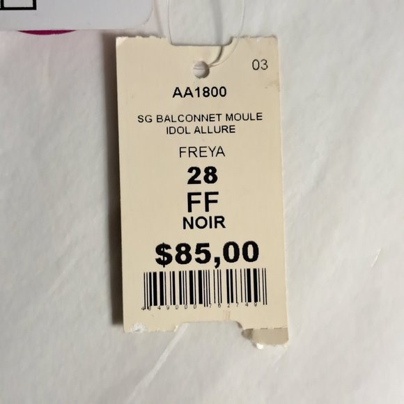 FREYA Idol Allure NWT BRA Sz 28H Molded Underwire Cups J. Hook Fishnet & Lace - Picture 14 of 14